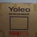 YOLEO 24x32 LED Bathroom Mirror, 32X24 Led Mirror for Bathroom with Front and Backlit, Lighted Bathroom Vanity Mirror for Wall, Anti-Fog, Dimmable, Memory Function, 3 Colors, Horizontal/Vertical