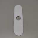 Homevacious 10.2 Inch Bathroom Sink Faucet Or Kitchen Faucet Base plate Hole Cover Deck Plate Escutcheon Chrome Circular Stainless Steel