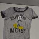 Disney Womens Mickey Mouse Burnout Ringer Tee Heather Grey (Heather Grey Mickey, Small)