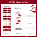 2 x Lavinda Christmas Semi Cured Gel Nail Strips, 20 Pcs Nails Stickers with Santa & Snowflake, Long-Lasting UV Gel Stickers, Easy to Apply for Home Nails DIY with 2 Prep Pads & Stick and 1 File (Snowpine)