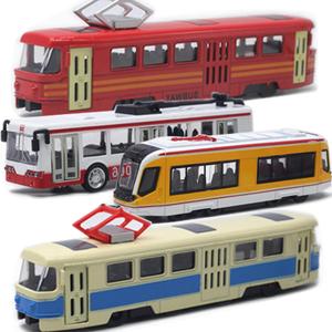 OTONOPI Toy Train Set Subway Bullet Train High Speed Locomotive Engine Die Cast Model Car for Kids Pack of 4