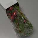 Suncalla 4 Pcs Christmas Elf Glitter Ball Tree Picks 15.75 Inches Lime Green Christmas Tree Toppers Sparkling Pampas Grass with Red Glitter Balls Artificial Green Stems for Vase Filler Home Decor