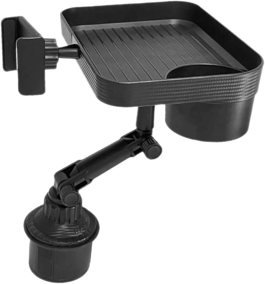 VOSAREA Car Food Storage Tray with Cup Holder Vehicle Phone Mount Auto Organizing