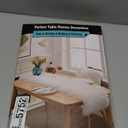 Table Runner, Thanksgiving Modern Small White Fur Table Runners for Party Birthday Christmas Friendsgiving Wedding Dinning Table, Decorative Rug Luxury Faux Fur Runner for Table(11.8x47.2inch)