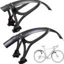 Zefal Shield G50 Gravel & Road Bike Mudguard Set – Full-Coverage Adjustable Fenders for 650B/700C Wheels, 48mm Max Tire Width, MD-Strap Mounting & Frame Protection