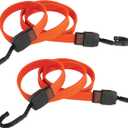 Black+Decker BDX1012 Black/Orange 48" Flat Bungee Cord Straps, 2 Pack
