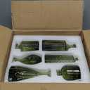 12pcs Green Glass Bud Vases Set, Small Vases for Flowers, Bud Vase for Centerpieces in Bulk, Mini Vintage Vase for Wedding Decorations, Office and Home Table Flower Dcor