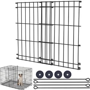 Dog Crate Divider Panel,Include 2 Metal Panels,4 Connecting Rods and 4 Spacers,Adjustable Metal Pet Kennel Divider,16.9''H,Adjustable Width 11.8"-20.86",Fit for Most Dog Crate (Crate NOT Included)