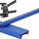 Manual Tile Cutter with Tungsten Carbide Scoring Wheel | 35.4" Precision T-Bar Cutter for Porcelain & Ceramic Tiles | Portable Design with Aluminum Ruler & Plier (Blue) (Small)