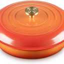 Le Creuset Enameled Cast Iron Signature Braiser 5 qt., Flamme Doree with Crucible Knob