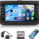 1+32GB Android Car Radio Stereo for Volkswagen VW Jetta Tiguan Beetle Passat Golf Polo Skoda 7" Touch Screen Car Stereo with GPS Navigation WiFi Bluetooth FM RDS Audio Receiver Dual USB SWC Head Unit