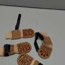 SlowTon Dog Socks with Double-Sided Grippers - 4PCS Dogs Grip Socks for Hot & Cold Pavement or Hard Floors, Non-Slip Paw Traction Protectors for Senior Small Medium Large Dogs(Brown, S)