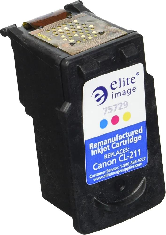 Elite Image Remanufactured CNMCL211 Ink Cartridge -Cyan, Magenta, Yellow -Inkjet -305 Page -1 Each -Remanufactured