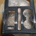 NewYall Center Console Gear Shift Cup Holder Panel Cover Trim for Ford F-150 2015-2020 Carbon Fiber ABS Interior Accessories