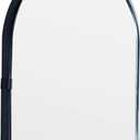 Funly mee Arched Wall Mirror, 15.8 x23.6 inches, Wall-Mounted Plastic Mirror, for Bathroom and Vanity (Black)