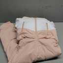 Haloumoning Girls One Piece Snowsuits Kids Puffer Waterproof Hooded Ski Suits Coveralls Winter Jumpsuits 5-14 Years, pink (Size 120)