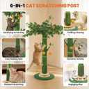 53" Extra Tall Cat Scratching Post for Large Cats, Heavy Duty Vertical Scratcher with Natural Sisal Rope, Stable Climbing Pole with Hanging Ball for Full Body Stretching