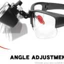 Dental Loupes with Light 2.5X 3.5X Surgical Binocular Magnifier & Dental Headlight with Filter (3.5X-420)