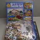 Bits and Pieces – 4-in-1 Multi-Pack 300 Piece Jigsaw Puzzles for Adults – Friendly Folk by Artist Kay Lamb Shannon, Completed Puzzle Size: 16" x 20"