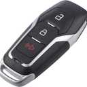 X AUTOHAUX M3N-A2C31243800 Car Key Fob Shell 3 Button Remote Control Key Case Shell Keyless Entry Housing Replacement Black for Ford Explorer 2016-2017