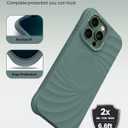 ORNARTO Vortuxe for iPhone 13 Pro Max Case 6.7" | 2X MIL-STD Drop Protection | Compatible with MagSafe | Sleek Aesthetic Liquid Silicone Phone Cover - Pine Green