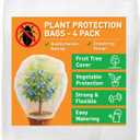 Fruit Tree Protection Bags 4.5x6 FT in 4 Pack | Multiple Size Garden Netting for Fruit & Vegetable Protection | White Plant Net Cover for Blueberry & Tomato | Bird & Insect Mesh Fabric Protector