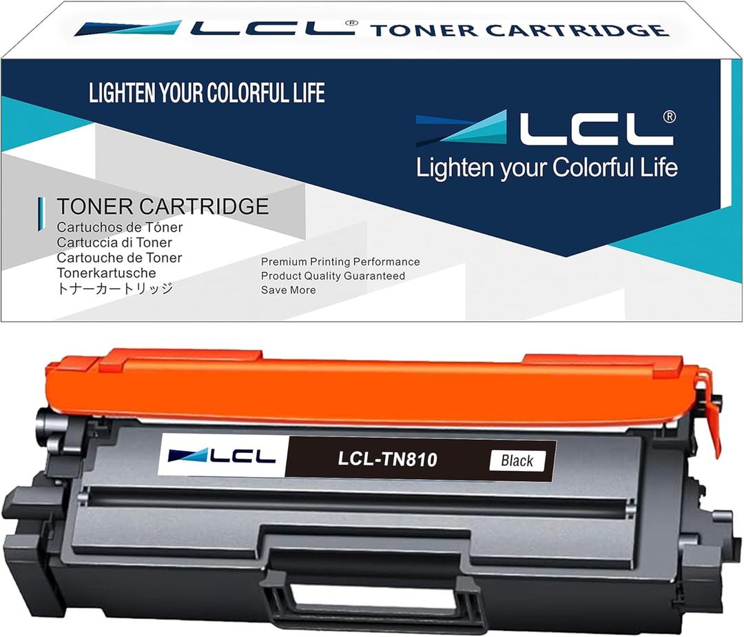 LCL TN810 Black Toner Cartridge Replacement for Brother TN810 TN810XL TN810BK TN810XLBK for MFC-L9610CDN HL-L9410CDN HL-L9430CDN HL-L9470CDN HL-EX470W MFC-L9630CDN FC-L9670CDN MFC-EX670W printer (1PK)