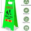 3 Pack 24 IN Slow Down Kids at Play Sign for Street Neighborhoods