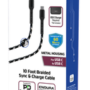 ZGEAR 10 Foot Braided Sync Charge Cable and 8 Foot Braided 90 Sync Charge Cable