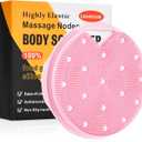 2 x Heavy Duty Silicone Body Scrubber  Anti Zinc Infused-Lymphatic Brush Exfoliating Body Scrubber for Shower Body,with Stiff and Soft Bristles for Anti-Puffiness,Blood Circulation- Pink