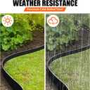 5PCS Steel Lawn Edging, Aluminum Alloy Landscape Edging, 3"x39" Garden Edging Border, 16.25 ft Length Flexible Aluminum Alloy Landscape Edging, Black Lawn Edge for Garden Yard