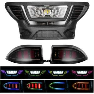 NOKINS Golf Cart Light for Club Car Precedent, Application Control Deluxe LED Light kit, Multi-color Change RGB Headlight Bumper Light,Easy to Install