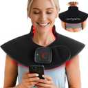 Comfytemp Cordless Red Light Therapy Pad for Neck Shoulder Pain Relief, FSA HSA Eligible Wearable Near Infrared Light Wrap for Body, 19W Flexible Light Cape for Upper Back Muscle Relax