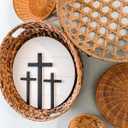 Lavender Inspired Modern Farmhouse 3D Cross Sign-Christian Home Decor-3 Wood Cross Wall Art Hanging Decor-Religious Cross Gifts-Rustic Cross Wall Hanging Signs Plaque Decor,10 Inch