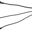 Reflective Dog Leash with 360 Rotation | Twist - Avoidant Hands Unrestrained Leash for Two Dogs | Comfortable Foam Handle for Hiking/Camping/Beach Walking (2 Heads) (Black)