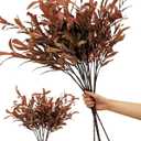 SNAIL GARDEN 5Pcs Fall Artificial Olive Leaves, 37" Long Stems Silk Greenery Autumn Eucalyptus Leaves Fake Plant Spray for Home Tall Vase Halloween Indoor Outdoor Table Centerpiece Fireplace Decor