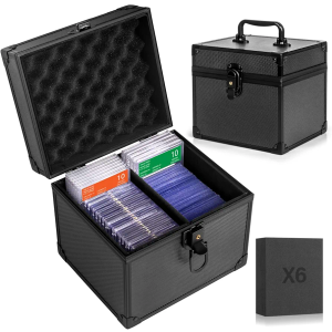 Graded Card Storage Box, Top Loaders Case, Sports Trading Box, Slab PSA MTG CSG BGS SGC Magnetic Holder, Waterproof Carrying Case, Collector Storage Boxes