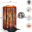 Shineled Himalayan Salt Lamp, Salt Rock Lamp Natural Night Light in Forest Design Metal Basket with Dimmer Switch (4.1 x 6.5 4.4-5lbs), 25Watt Bulbs & ETL Cord 1 Pack