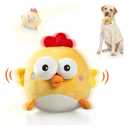 VOXGET Interactive Dog Toy Ball, Rechargeable Jumping Plush Toy with Motion Activation for Small Large Dogs, Squeaky Moving Bouncing Ball for Pets Keep Busy Reduce Boredom, No Loud Music (Puffer)