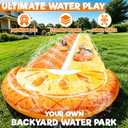 iGeeKid Pineapple Lawn Water Slides with 2 Bodyboards for Kids Adults, Heavy Duty Water Toys Sprinkler 2 Race Lane Backyard Outdoor Summer Beach Swimming Pool Water Game Party, 20 x 5.6 ft, 20FT Double Pineapple Lawn