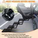 Extra Wide Dog Stairs for Car - Foldable Dog Ramps for Large Dogs with Non Slip Surface, Portable Dog Steps for Cars and SUV, Truck, Support Up to 250 Lbs