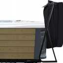 Adjustable Hot Tub Cover Lift Bar, Spa Cover Lifter with Height 31"-46" & Maximum Width 96in, Rustproof Heavy-Duty Design, No-Drill Installation for Most Rectangular Indoor/Outdoor Spas