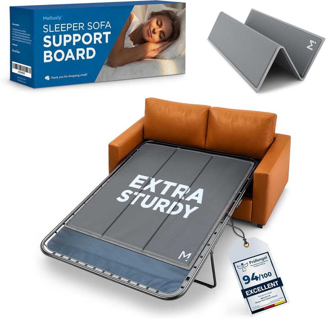 Meliusly Sleeper Sofa Support Board Full Size (48x48) Heavy Duty Wood Sofa Bed Board for Pull Out Couch, Foldable Mattress Support Under Mattress Bar Shield, Sofa Bed Support, Folding Bed Board