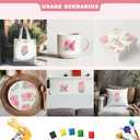 2 Sheets Flower Silkscreen Stencils, Different Peonies Printing Stencils Templates Reusable Self-Adhesive Silk Screen for Painting on Wall Wood T-Shirt Fabric Home Craft Decor