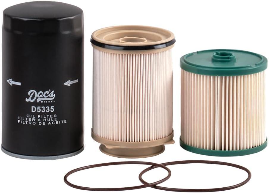 Doc's Diesel Filter Set DGF430+DGF401+D5335 | Compatible with RAM 6.7L Cummins 2500, 3500, 4500, 5500 2019-2024 | Replaces 68157291AA, 68436631AA