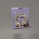 2Pcs Pearl Handbag Chain Straps, 10 Inch Black & Gold Purse Chain Extenders with Floral Charm, Metal Shoulder Strap for Crossbody Bags, Short Handle Replacement Accessories for Women