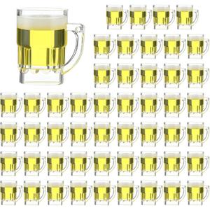 Cindeer 40 Pcs Miniature Mugs Oktoberfest Mini Beer Cups Dollhouse Beer Shot Glasses Kit Plastic Drinking Mugs for Oktoberfest Party Favor Dollhouse Decoration Accessories
