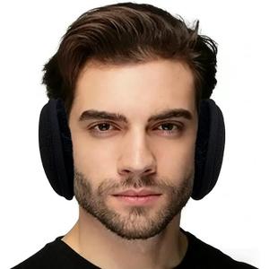 Telepepe Heated Ear Warmers, Foldable Ear Muffs for Men Women, Portable & Lightweight, 3 Heating Modes, Perfect Gifts in Winter for Skiing, Running, Cycling, Camping or Outdoor Working (Black)