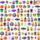 JOYIN 100 Pcs Halloween Mochi Squishy Toys for Kids Gift, Halloween Kawaii Sensory Stress Relief Toys for Halloween Party Favors Decor, Trick or Treats Classroom Prizes Goodie Bag Fillers