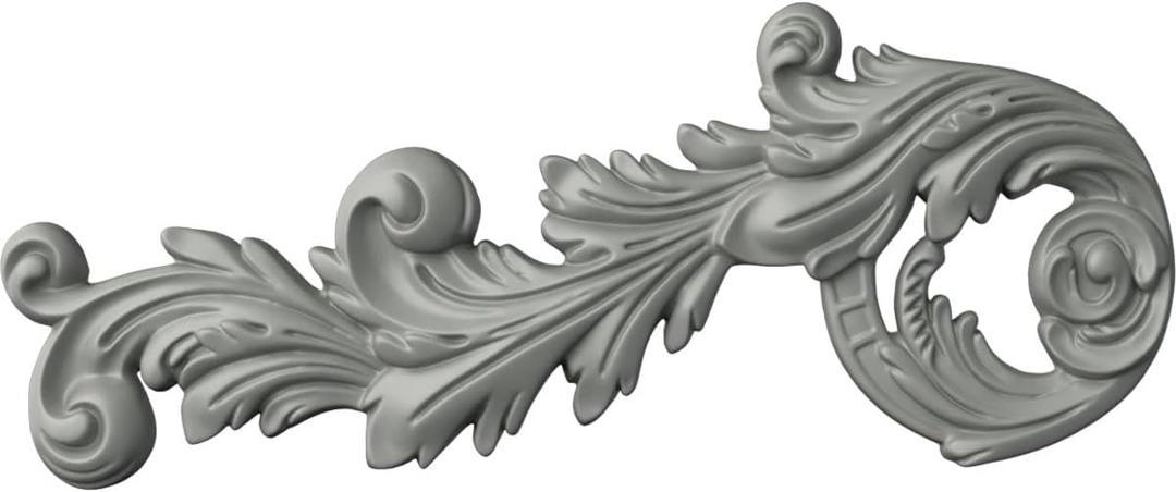 Ekena Millwork 17 3/4"W x 7 3/8"H x 1 1/8"P Paris Scroll Onlay, Right